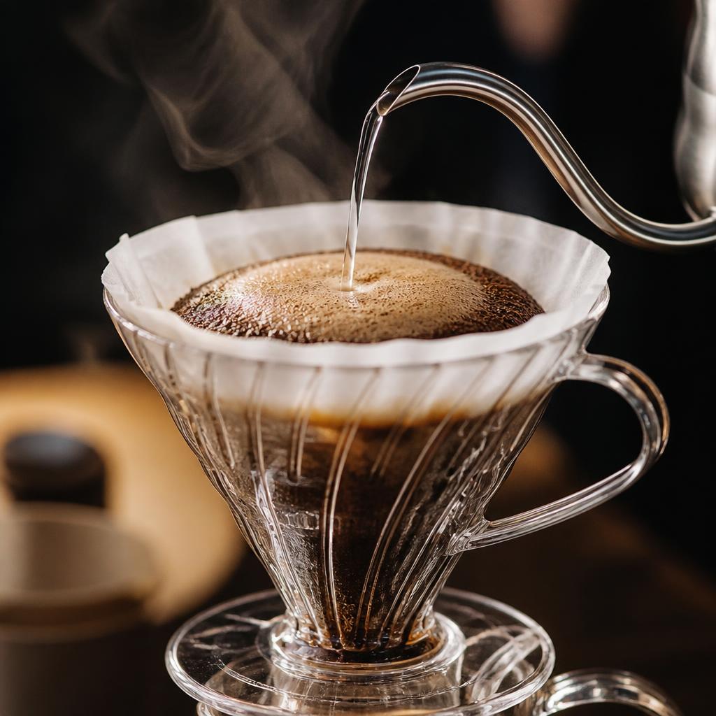 Proses brewing manual pour over HARAKI Coffee